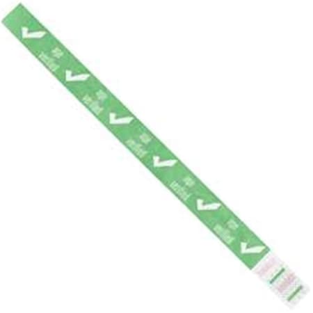 Regalo 0.75 x 10 in. Green Age Verified Wristbands, 500PK RE2821277